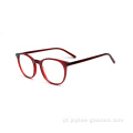 Novo modelo clássico redondo de óculos de acetato de tiro completo quadros óculos